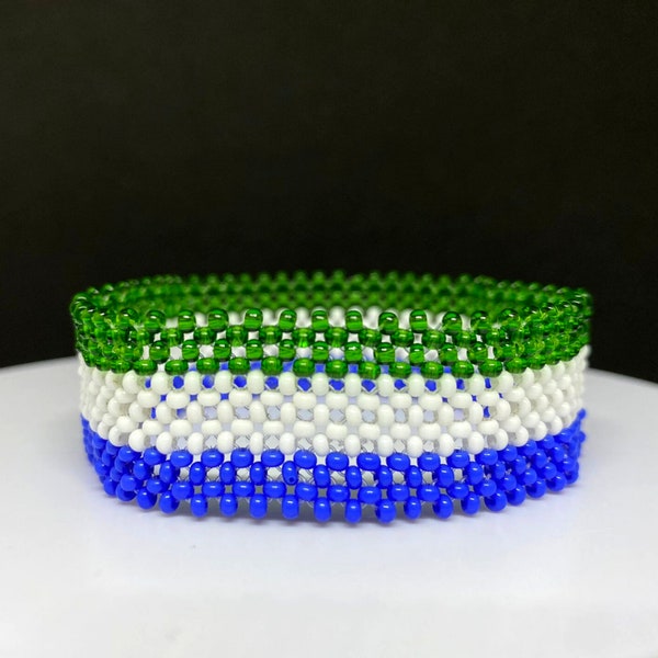 Sierra Leone flag bracelet