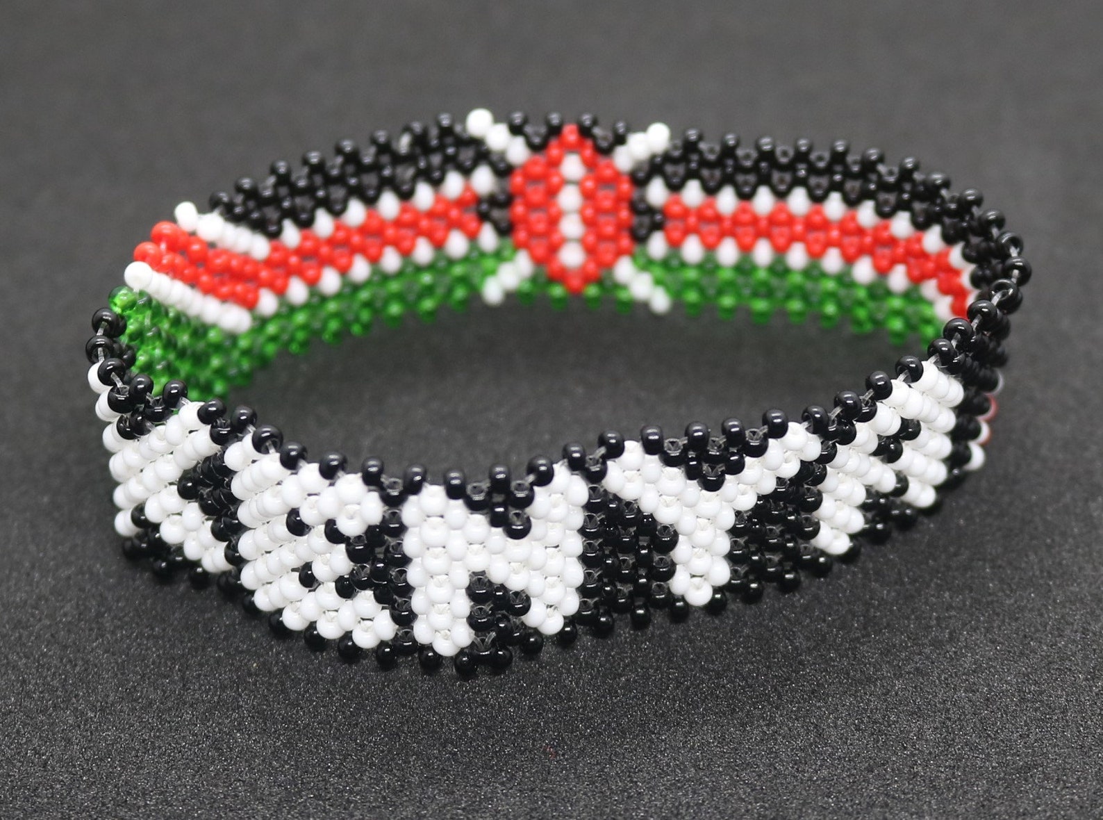 Kenya flag bracelet Proudly Kenyan bracelet Kenyan beaded Etsy