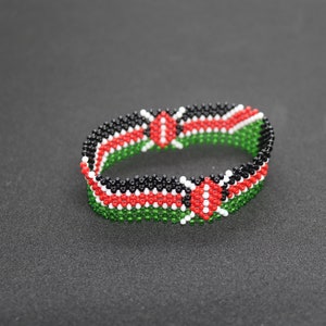 Personalized Kenyan flag bracelet Flag Only