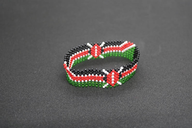 Personalized Kenyan flag bracelet Flag Only