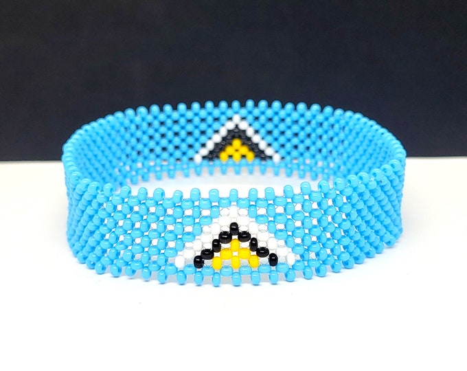 St. Lucia flag bracelet