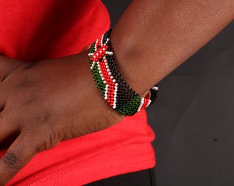 Kenyan flag bracelet