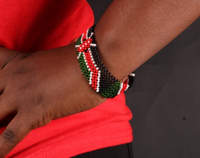 Kenyan flag bracelet