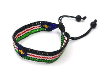 South Sudan flag adjustable bracelet