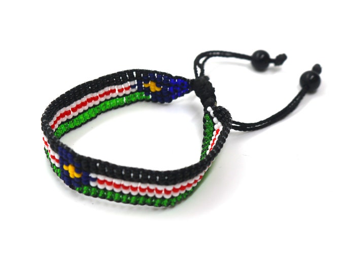 South Sudan flag adjustable bracelet