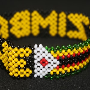 Personalized Zimbabwe flag bracelet