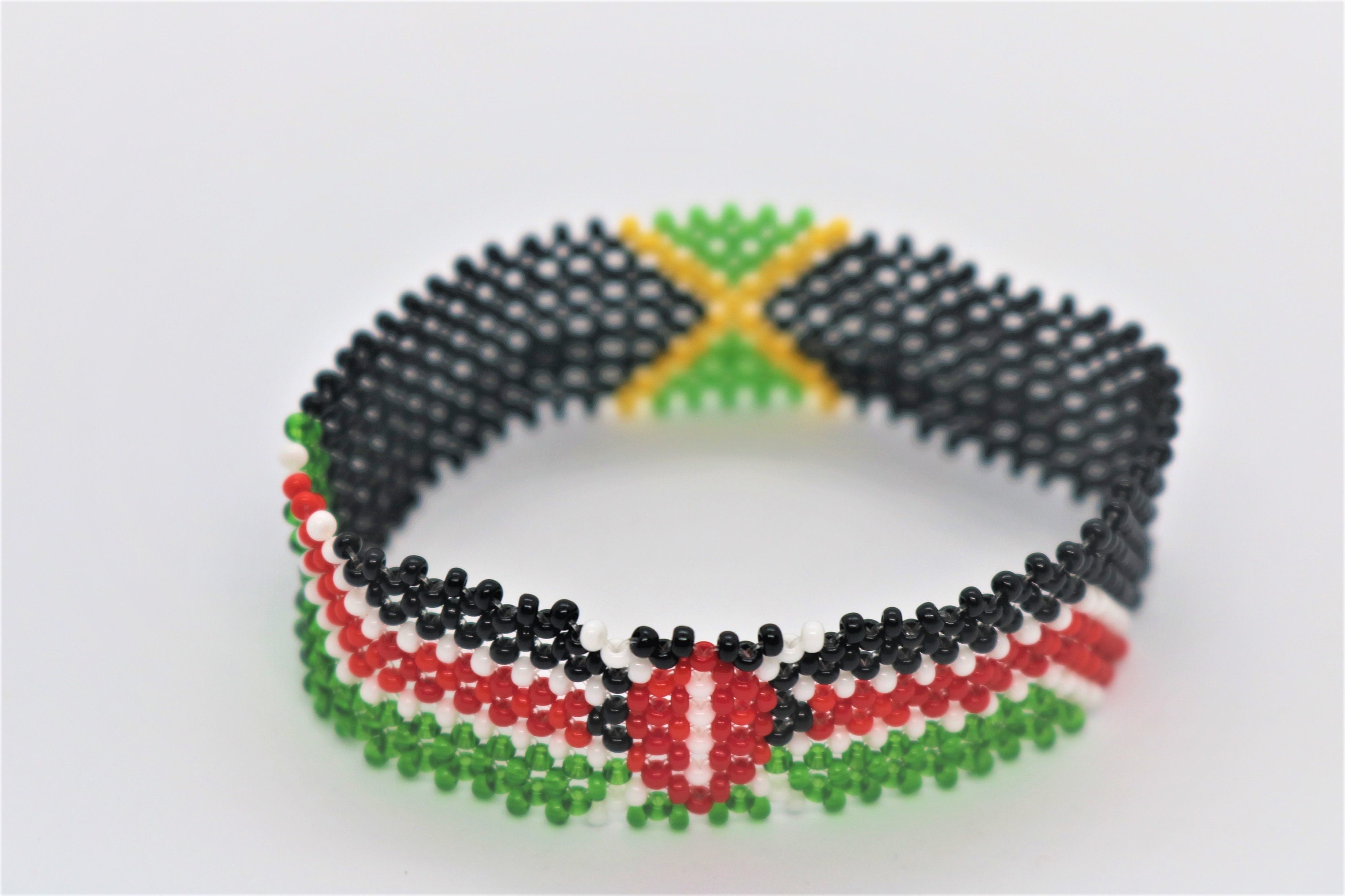 Personalized Kenyan beaded bracelet Kenya flag bracelet Etsy