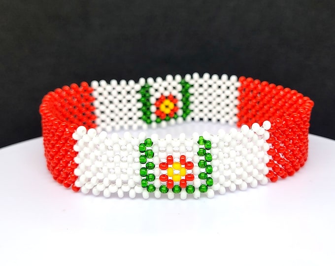 Peru flag bracelet