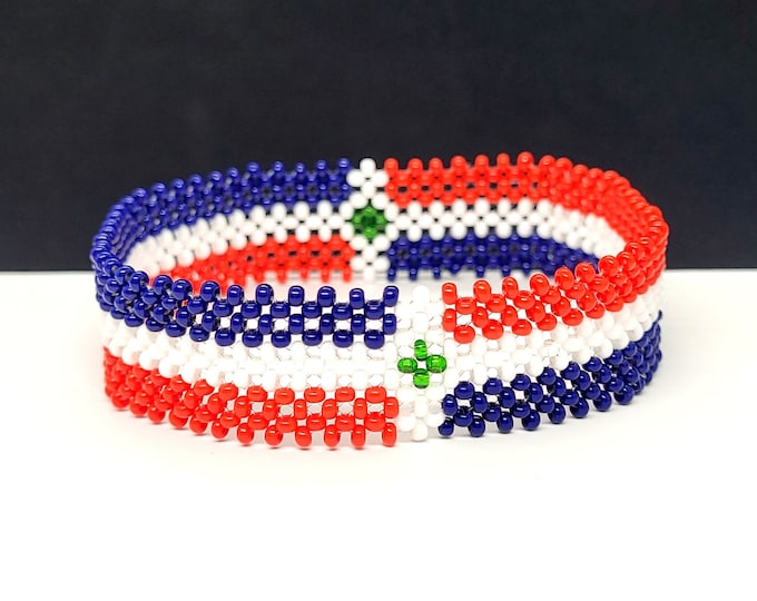 Dominican Republic flag bracelet