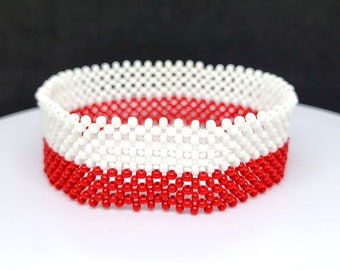 Poland flag bracelet