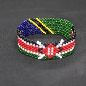 Pulsera personalizada con la bandera de Kenia Add a 2nd flag