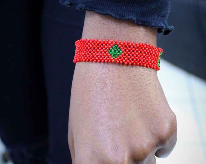 Morocco flag bracelet