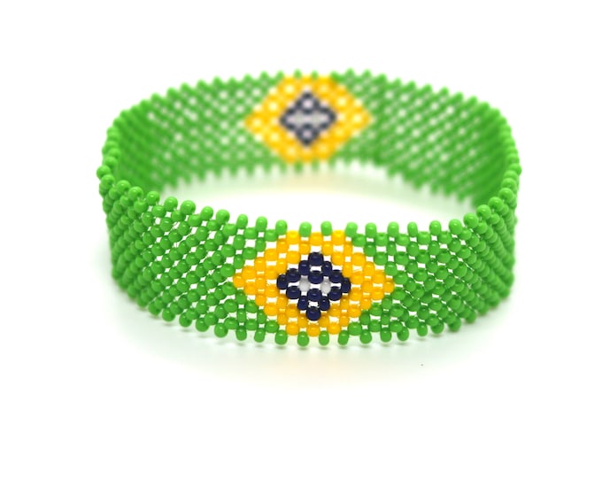 Brazil flag bracelet