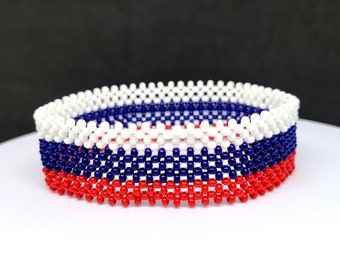 Russia flag bracelet