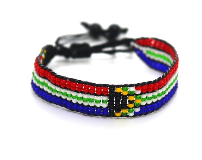 South Africa flag adjustable bracelet