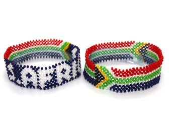 South Africa flag bracelet, Proudly South African bracelet, South African beaded bracelet, South African bracelet