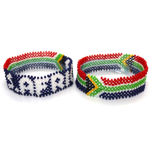 South Africa flag bracelet, Proudly South African bracelet, South African beaded bracelet, South African bracelet