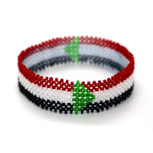 Sudan flag bracelet