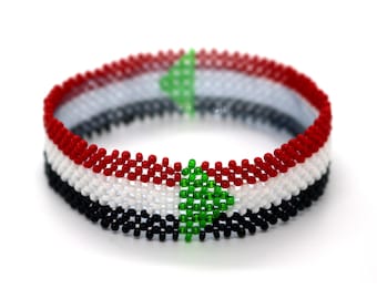 Sudan flag bracelet