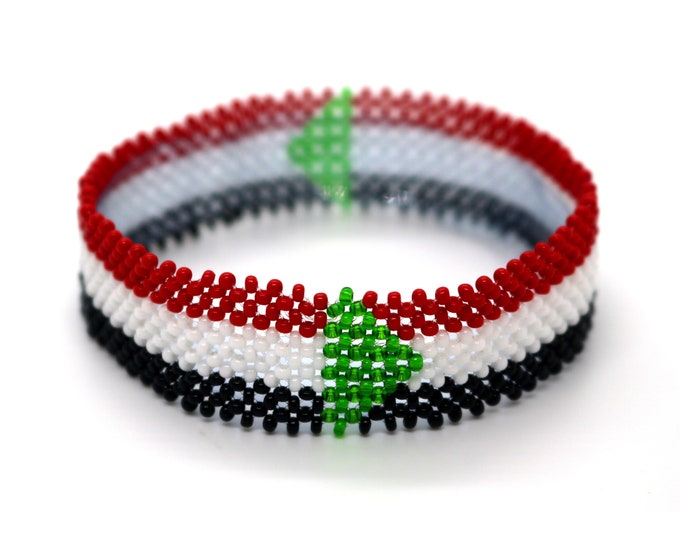 Sudan flag bracelet