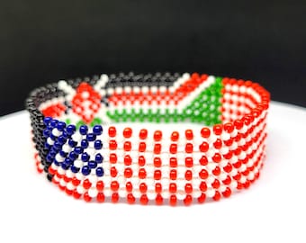 Kenyan American bracelet , Kenyan flag diaspora bracelet