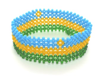 Rwanda flag bracelet