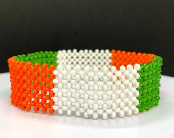 Ivory Coast flag bracelet, Cote d'Ivoire bracelet