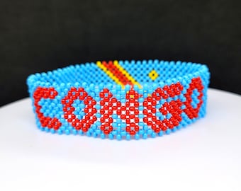 DR Congo flag bracelet