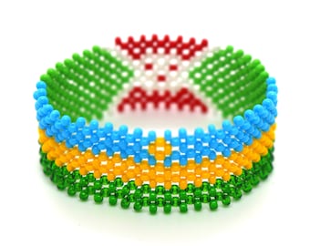 Rwanda flag bracelet