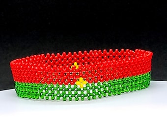 Burkina Faso flag bracelet