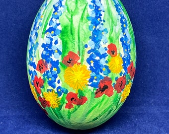 Artist egg, Easter egg, painted egg, flowers