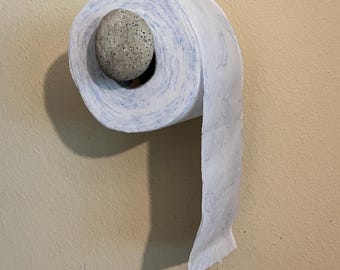 Pure Nature – Toilet paper holder made from two river stones – unique!