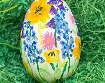 Artist egg, Easter egg, painted egg, flowers