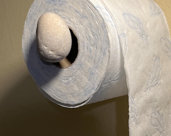 Pure Nature – Toilet paper holder made from two river stones – unique!