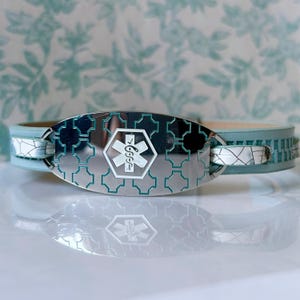Era Green Medic Alert Medical ID and Allergy Bracelet  Free Custom  Engraving  Made to Fit, Free Gift Box by Shelley @buyamedicalalert.com