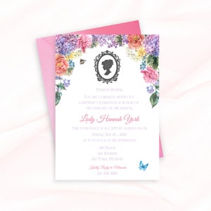 Bridgerton Inspired Birthday Party Invitation, Personalized Regency Era Invitations, Lady Whistledown Printable Invitation, Digital Invite