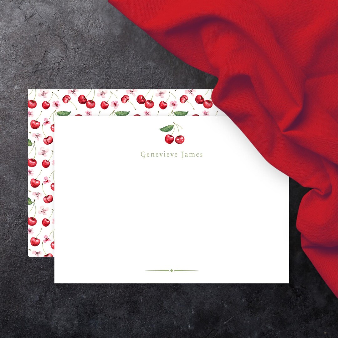 Personalized Stationery Gift Set, Double Sided Stationery, Flat Note ...