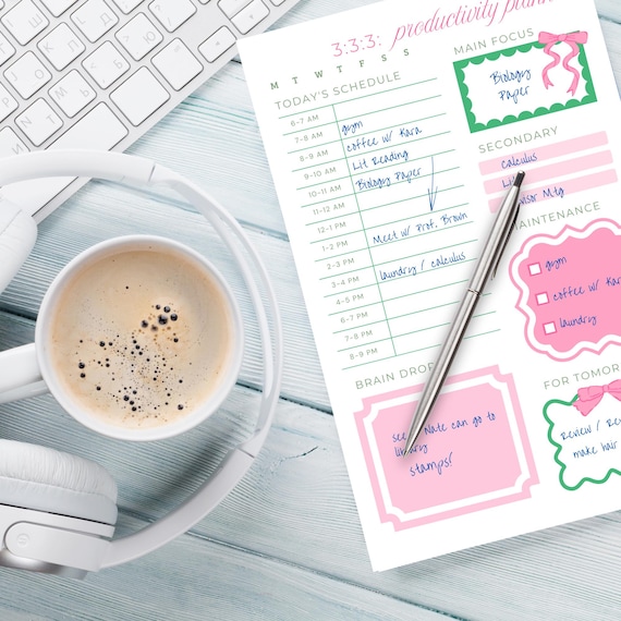 Productivity Planner for Students, Study Planner for Procrastinators, Back to School Students Planner Notepad, College, High School, Grad
