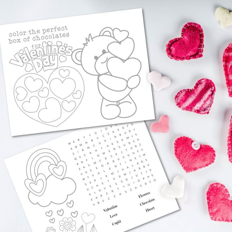 Kids Valentine's Printables, Holiday Activity Sheets, Classroom ...