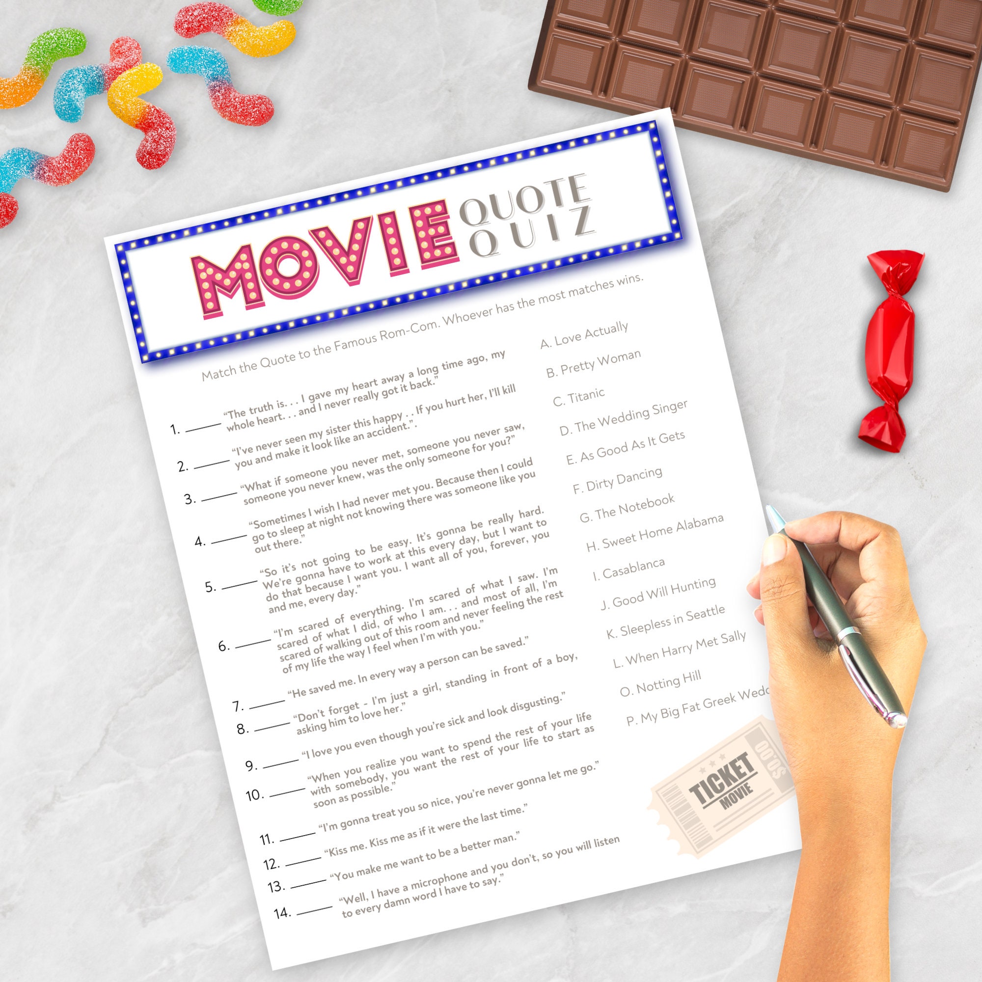 Rom-com Movie Themed Bridal Shower Invitation Bundle, Romcom Wedding ...