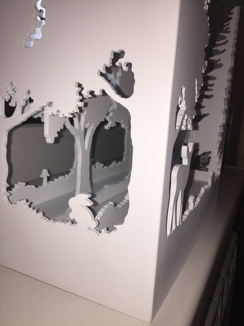 Lamp House in the forest Laser cut vector plan Instant download