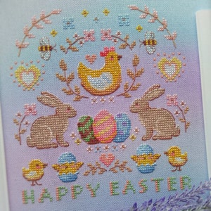 Cross Stitch Pattern Easter sampler DMC Chart Embroidery Printable PDF Instant Download