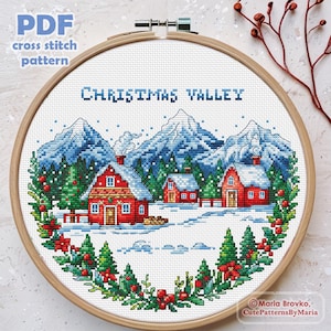 Kreuzstich Anleitung Weihnachtstaler DMC Chart Printable PDF Instant Download