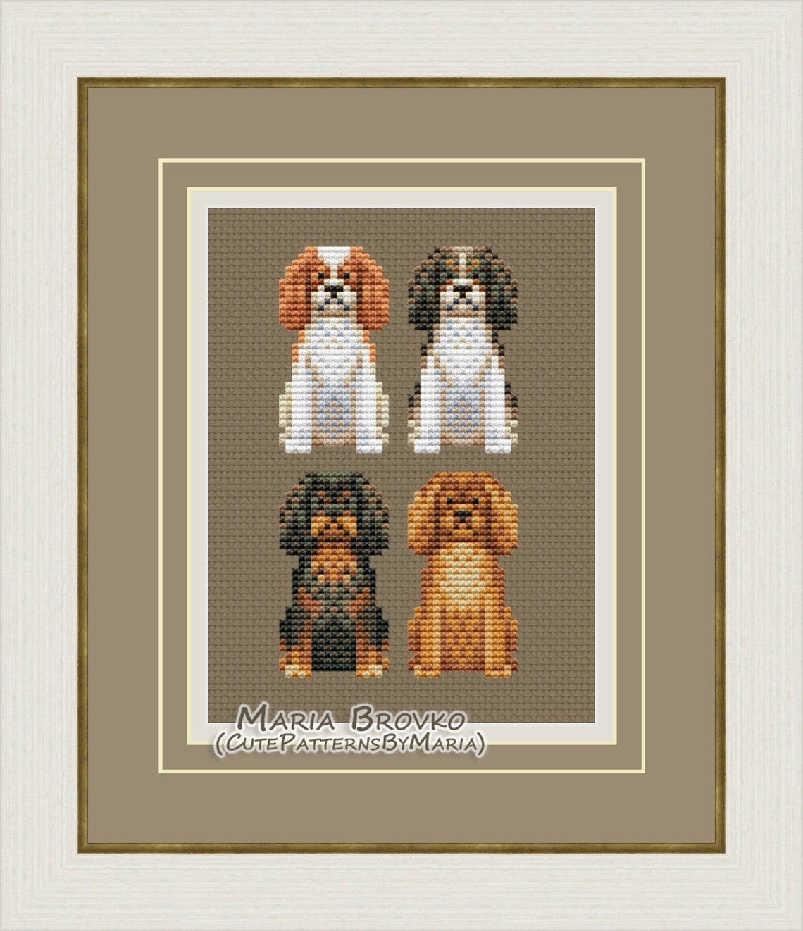 Cross Stitch Pattern cavalier King Charles Spaniel Etsy