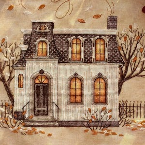 Cross Stitch Pattern Autumn House DMC Chart Embroidery Printable PDF ...