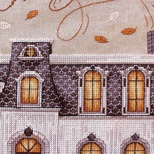 Cross Stitch Pattern Autumn House DMC Chart Embroidery Printable PDF ...