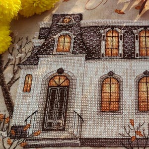 Cross Stitch Pattern Autumn House DMC Chart Embroidery Printable PDF ...