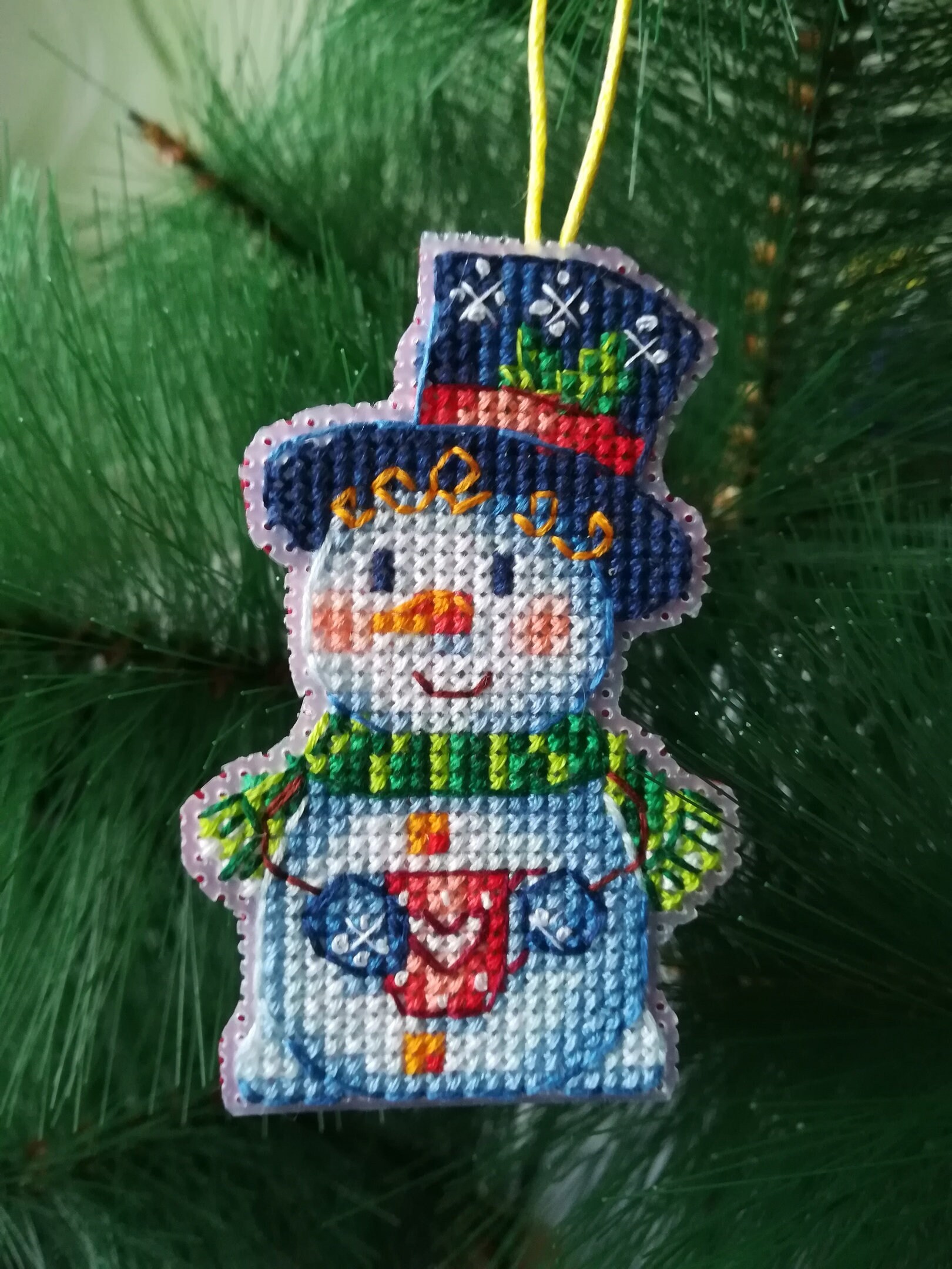 Cross Stitch Christmas Decor Snowman DMC Chart Printable PDF Instant ...