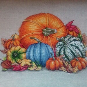 Cross Stitch Pattern Pumpkin Autumn DMC Halloween Chart Embroidery ...