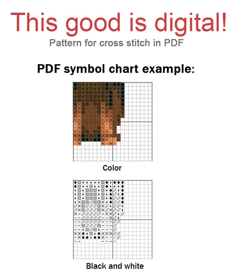 Cross Stitch Pattern Thrianta Rabbit DMC Chart Printable PDF - Etsy